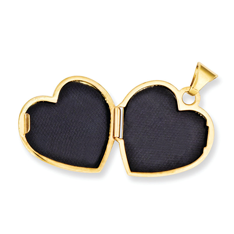 14K Gelbgold 14K Schlicht 15mm Herz Medaillon