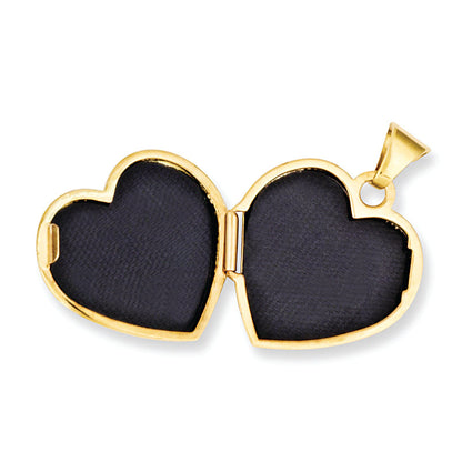 14K Gelbgold 14K Schlicht 15mm Herz Medaillon