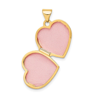 14K Gelbgold 14K Diamant Special Tochter 15mm Herz Medaillon