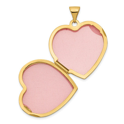 14K Gelbgold 14K 21mm Herz Gewölbt Medaillon