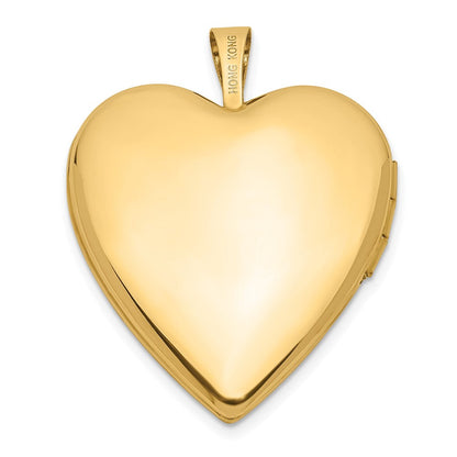 14K Gelbgold 14K 20mm Emailliert Rose I Liebe You Herz Medaillon