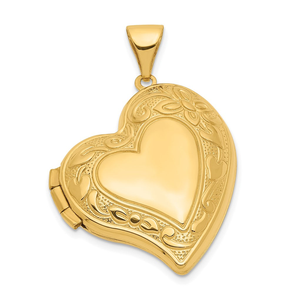 14K Gelbgold 14K Fantasie Herz Medaillon