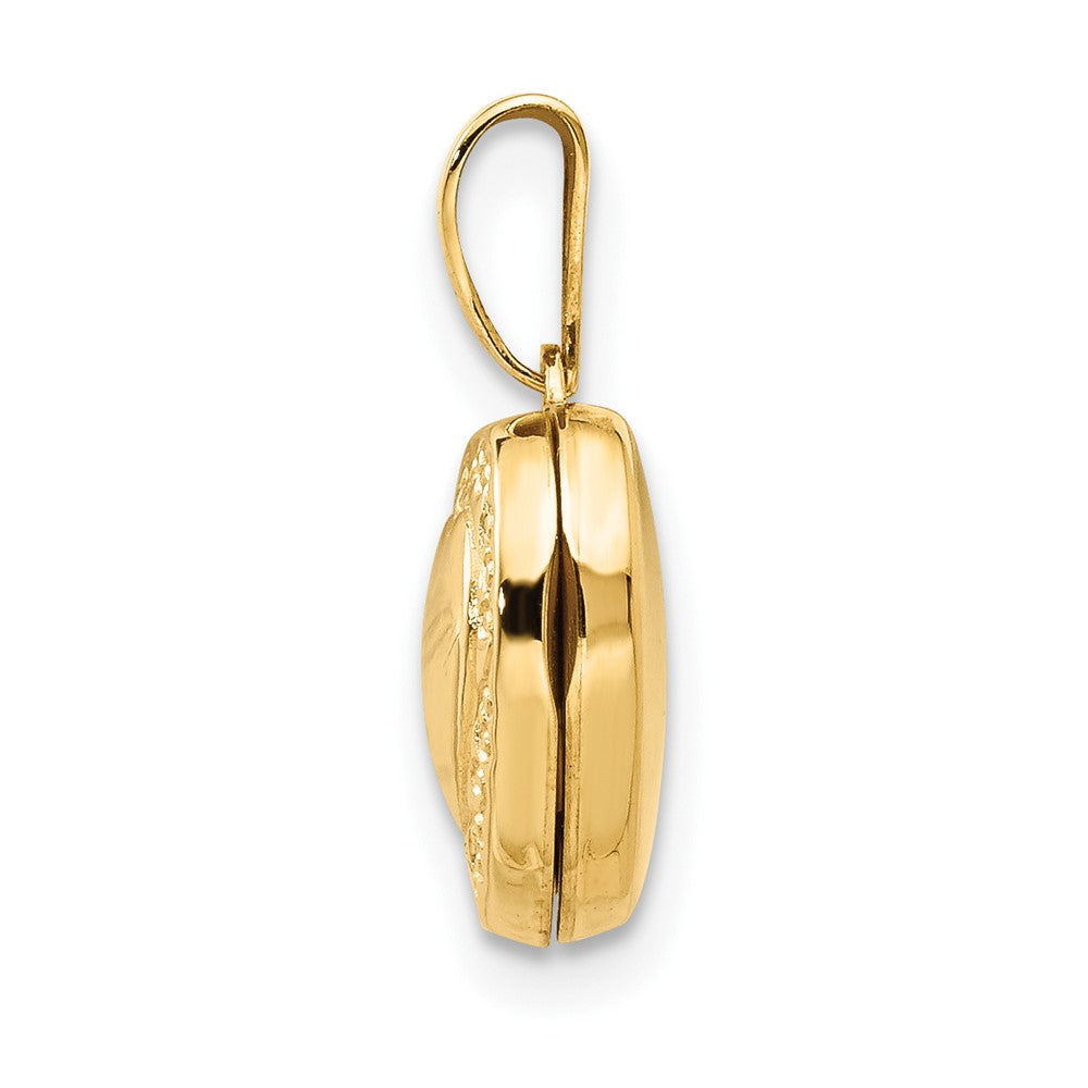14K Gelbgold 14K Ranke Rand 10mm Herz Medaillon