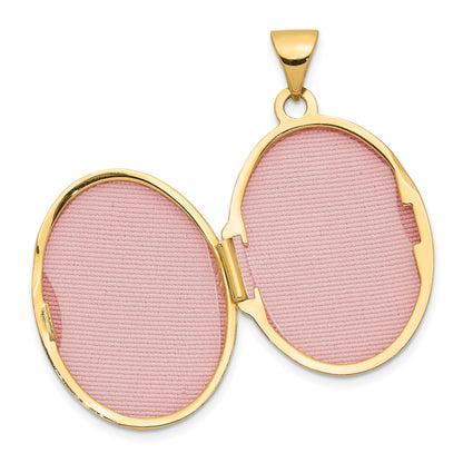14K Gelb & Rhodium 14K mit Rhodium 21mm Oval Granddaughter Medaillon