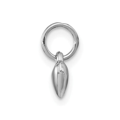 14K Bicolor 14K Zwei-toned 12mm Diamant Liebe mit Herz Charm Herz Medaillon