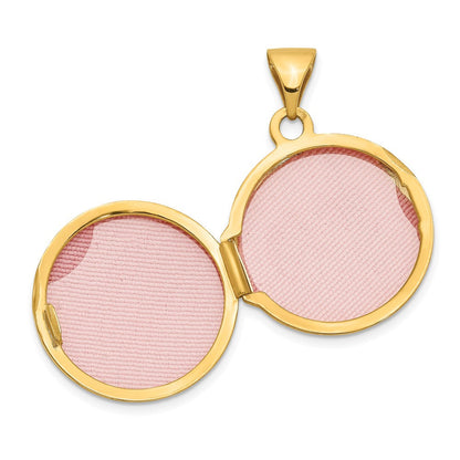 14K Gelbgold 14K 16mm Rund Medaillon mit Ranke Design
