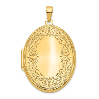 14K Gelbgold 14K Gelbgold 31mm Oval Ranke Medaillon