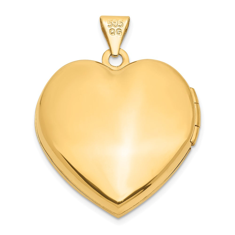 14K Gelbgold 14K 21mm Herz Medaillon