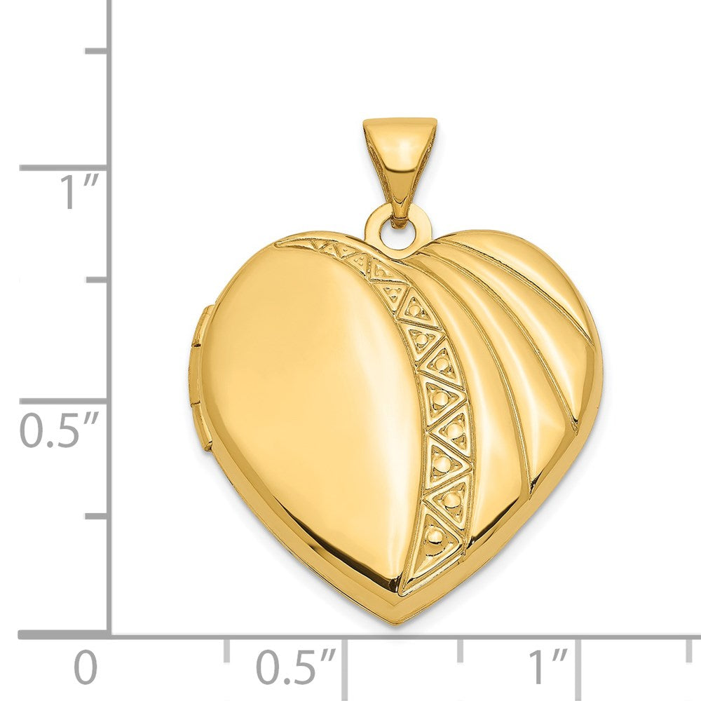 14K Gelbgold 14K 21mm Herz Medaillon