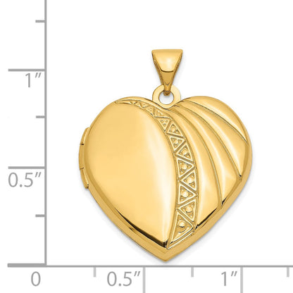 14K Gelbgold 14K 21mm Herz Medaillon