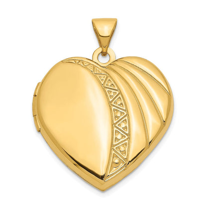 14K Gelbgold 14K 21mm Herz Medaillon