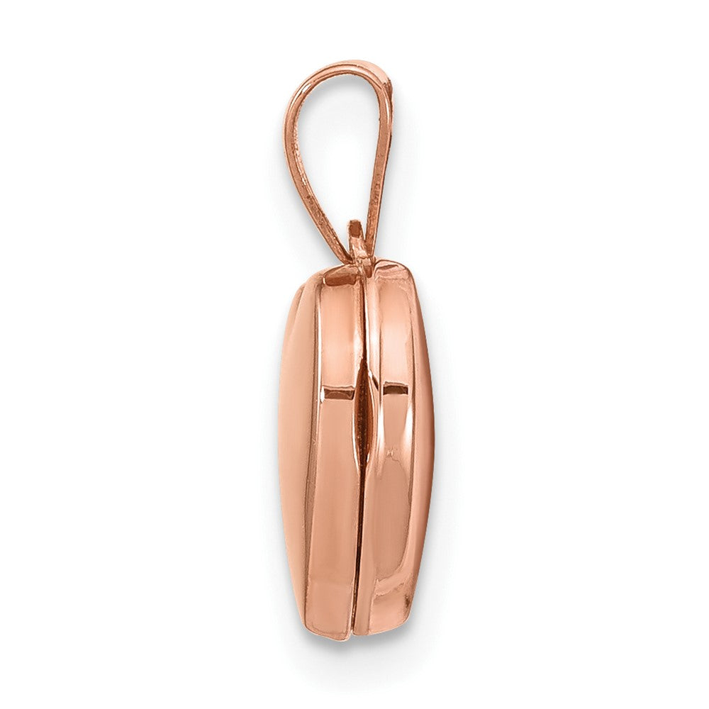 14K Roségold 14K Roségold 10mm Schlicht Herz Medaillon