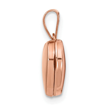 14K Roségold 14K Roségold 10mm Schlicht Herz Medaillon