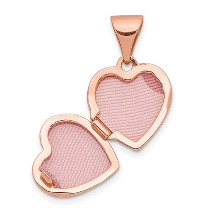 14K Roségold 14K Roségold 10mm Schlicht Herz Medaillon