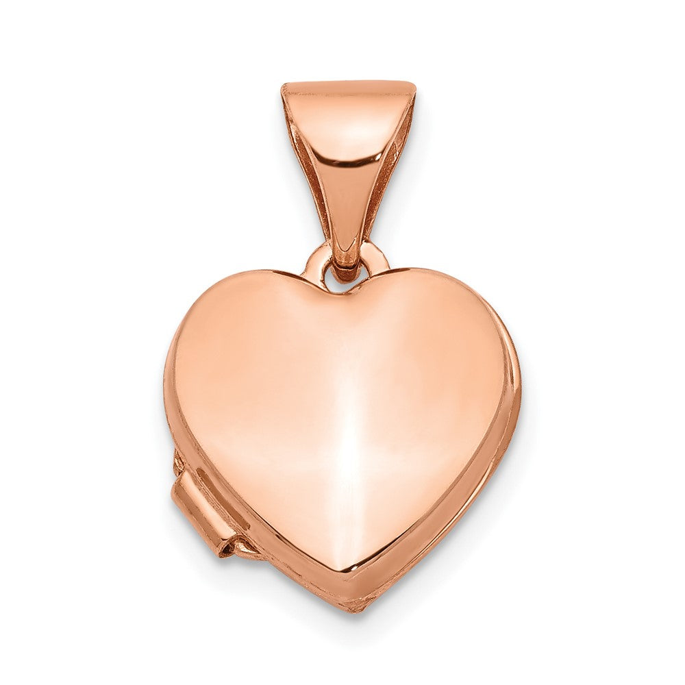 14K Roségold 14K Roségold 10mm Schlicht Herz Medaillon