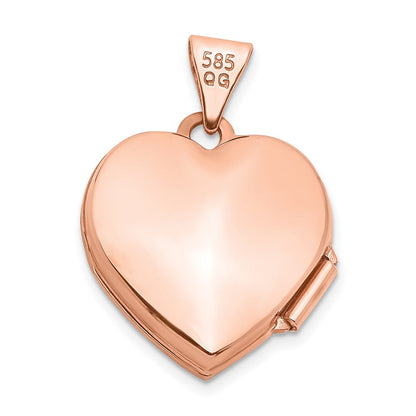 14K Roségold 14K Roségold 15mm Ranke Herz Medaillon