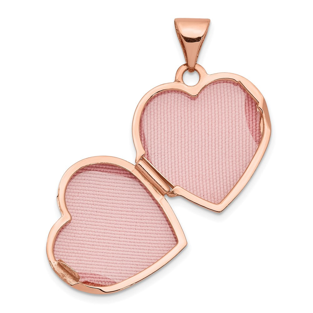 14K Roségold 14K Roségold 15mm Schlicht Herz Medaillon