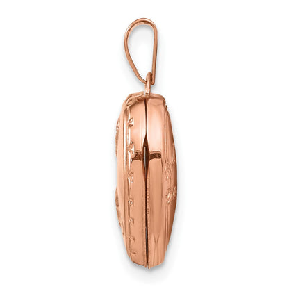 14K Roségold 14K Roségold 15mm Wendbar Herz Medaillon