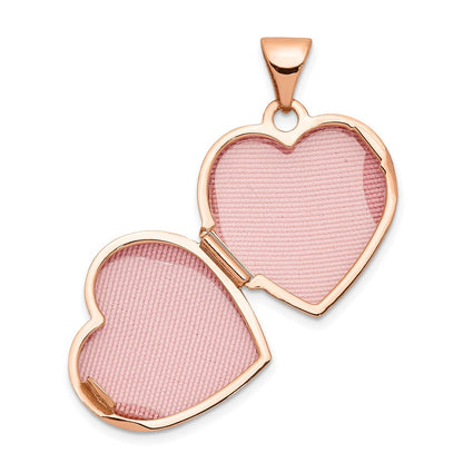 14K Roségold 14K Roségold 15mm Wendbar Herz Medaillon