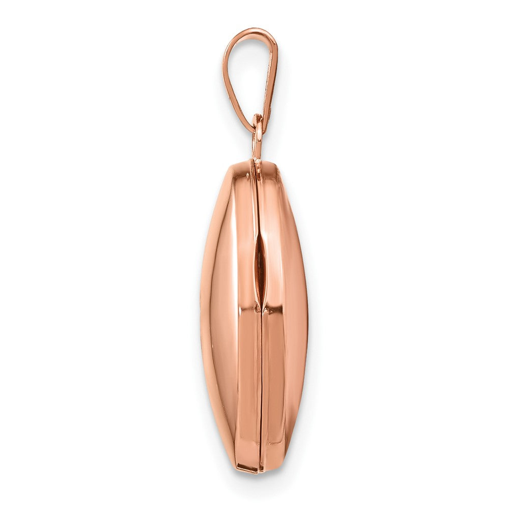 14K Roségold 14K Roségold 17mm Diamant Oval Medaillon