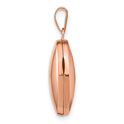 14K Roségold 14K Roségold 17mm Diamant Oval Medaillon