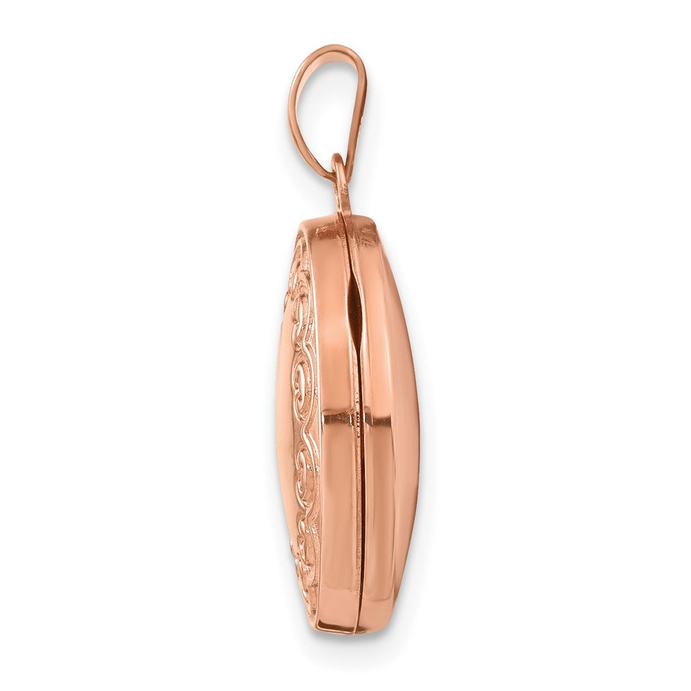 14K Roségold 14K Roségold 17mm Ranke Oval Medaillon