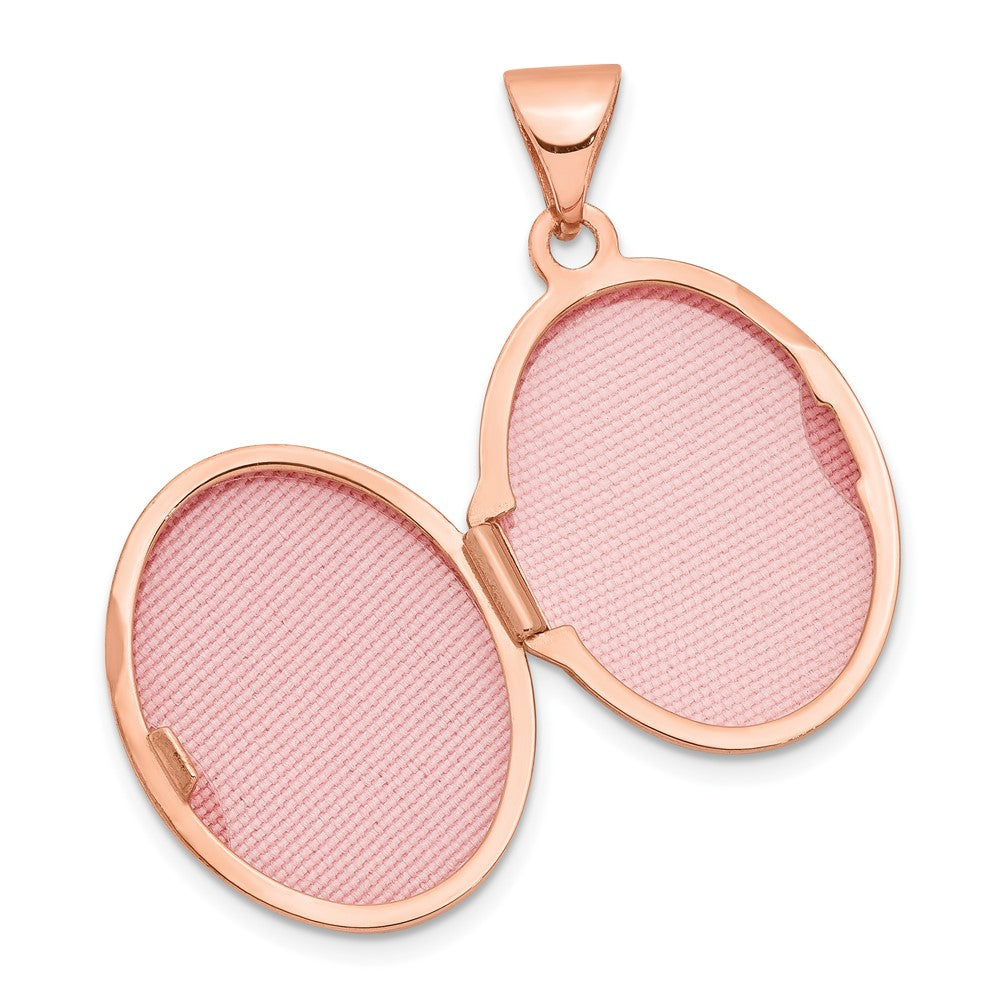 14K Roségold 14K Roségold 17mm Ranke Oval Medaillon