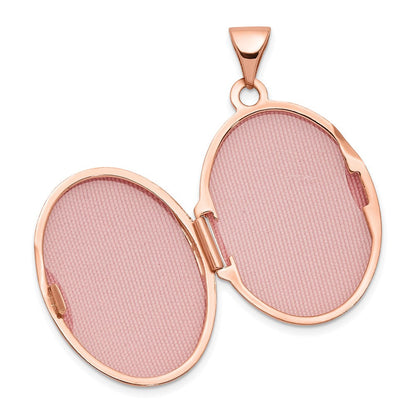 14K Roségold 14K Roségold Ranke Design 21mm Oval Medaillon