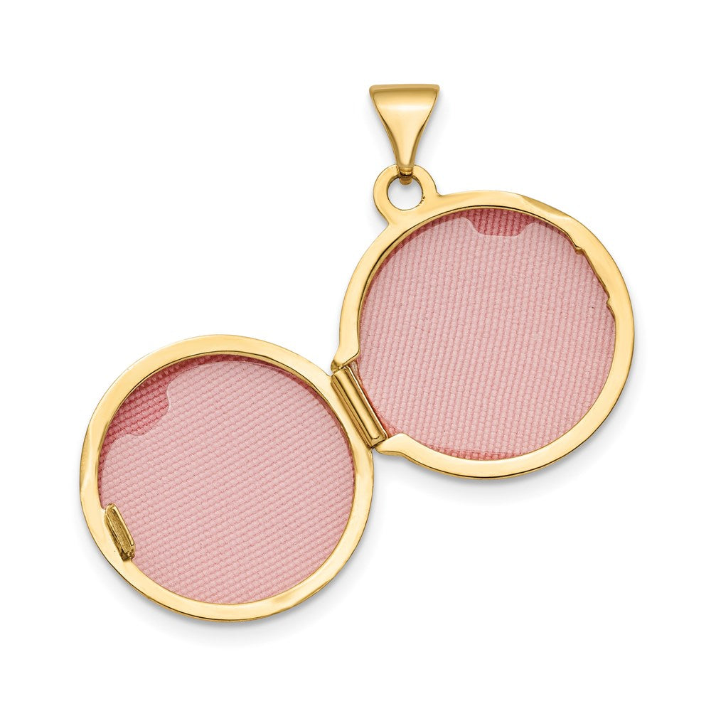 14K Gelbgold 14K Poliert Gewölbt 16mm Rund Medaillon