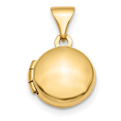 14K Gelbgold 14K Poliert Gewölbt 10mm Rund Medaillon