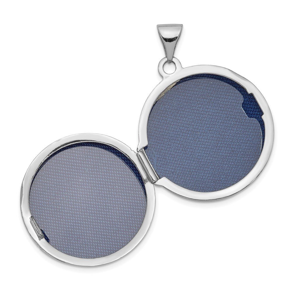 14K Weißgold 14K Weißgold 20mm Diamant Medaillon Anhänger