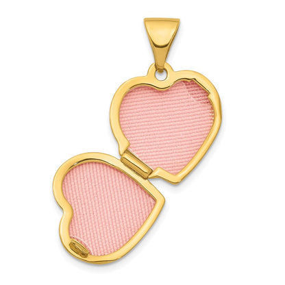 14K Gelbgold 14K Herz 13mm Medaillon Anhänger