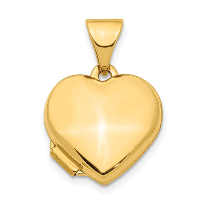 14K Gelbgold 14K Herz 13mm Medaillon Anhänger