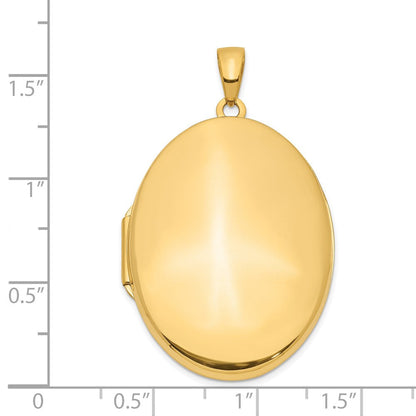 14K Gelbgold 34mm Oval Medaillon Anhänger