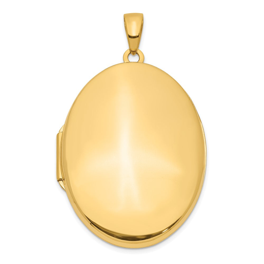 14K Gelbgold 34mm Oval Medaillon Anhänger