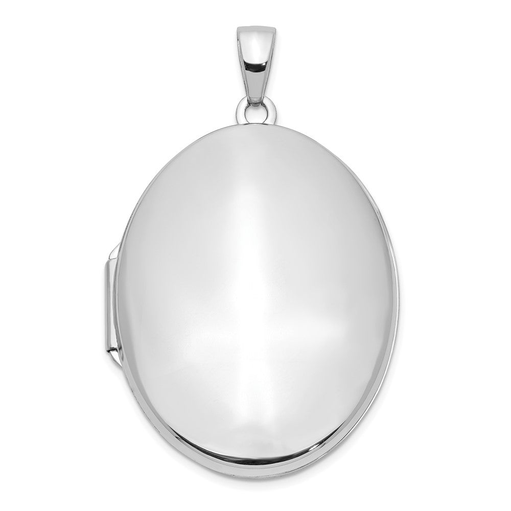14K Weißgold 14K Weißgold Oval 33mm Medaillon Anhänger