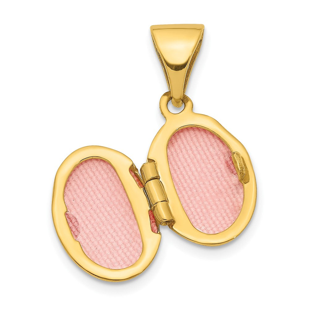 14K Gelbgold 14K 12mm Oval Medaillon Anhänger