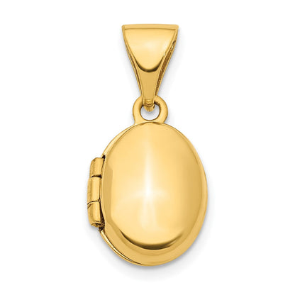 14K Gelbgold 14K 12mm Oval Medaillon Anhänger