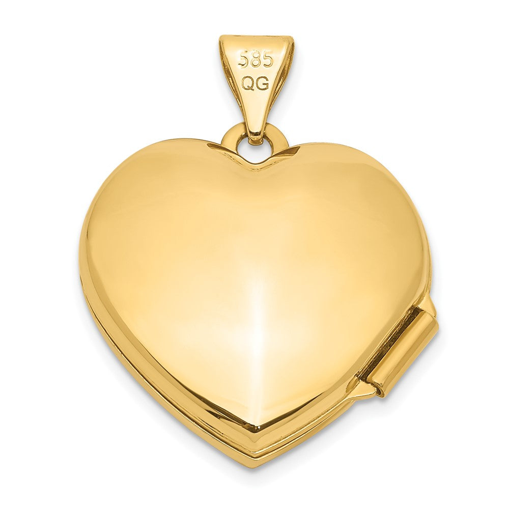 14K Gelbgold 14K Doppelt Herz Medaillon