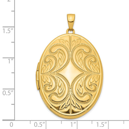 14K Gelbgold 14K 38mm Groß Oval Familie Medaillon Anhänger