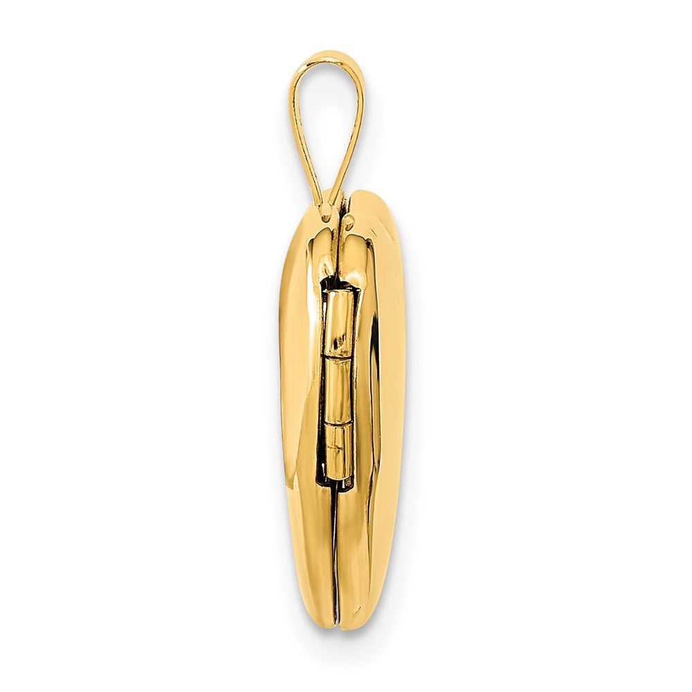 14K Gelbgold 16mm Herz Medaillon