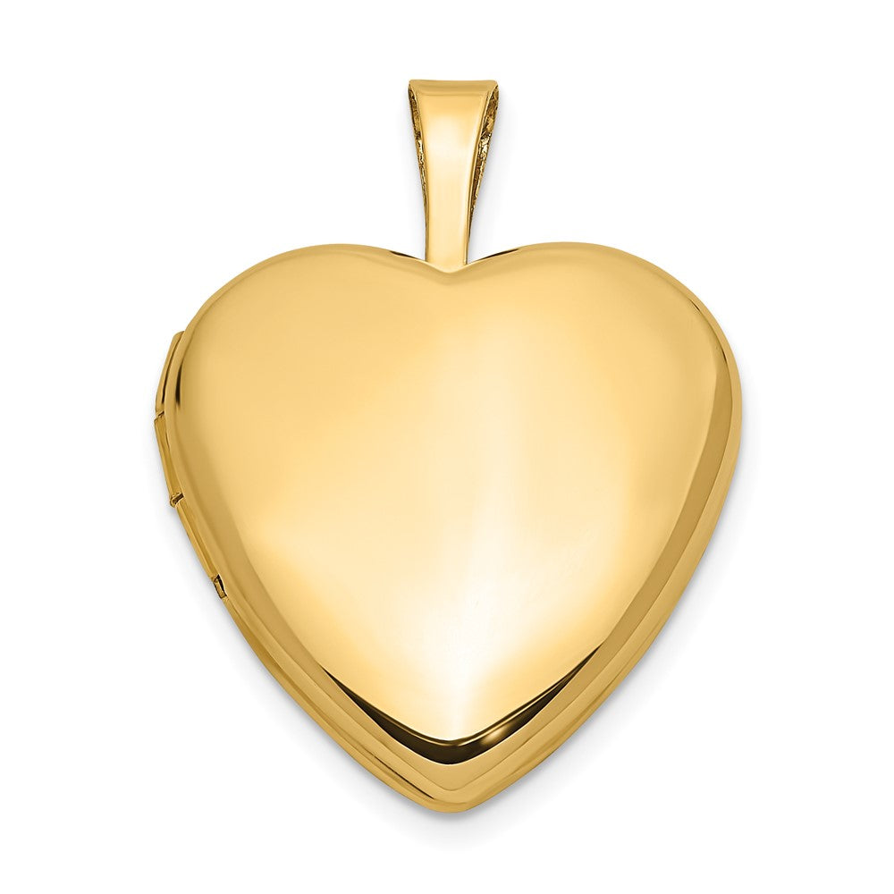 14K Gelbgold 16mm Herz Medaillon