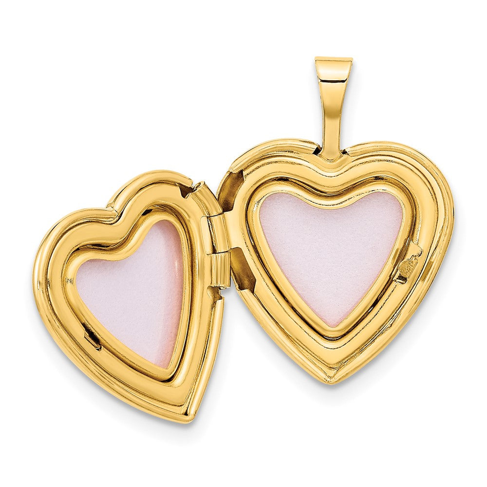 14K Gelbgold 16mm Herz Medaillon