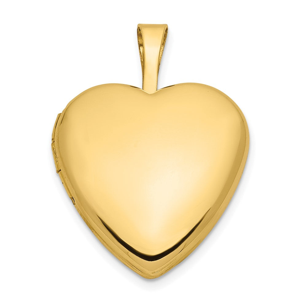 14K Gelbgold 16mm Herz Medaillon