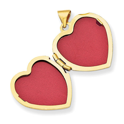 14K Gelbgold 14K Diamant Claddagh Herz Medaillon