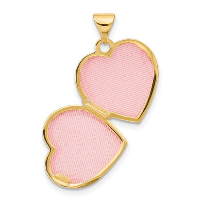 14K Gelbgold Rubin 15mm Herz Medaillon