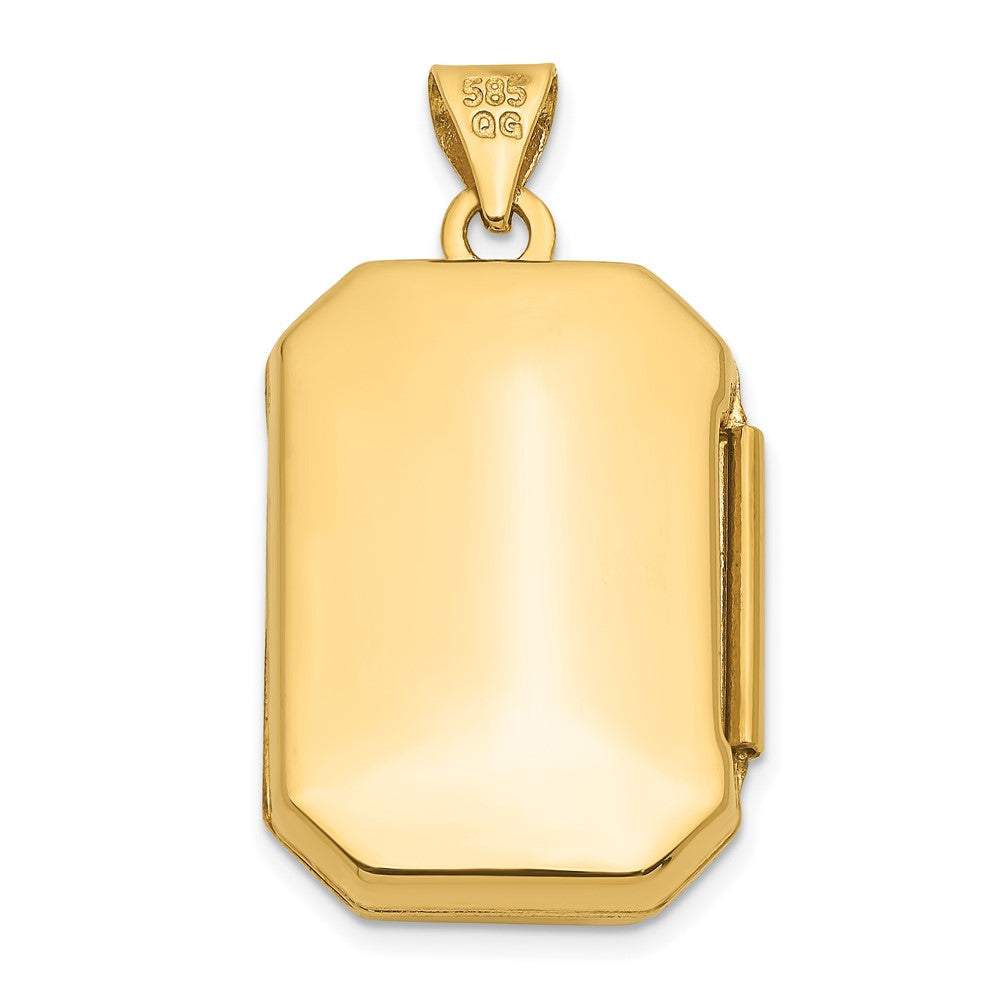 14K Gelbgold 14K Gelbgold Fantasie Rechteck Medaillon