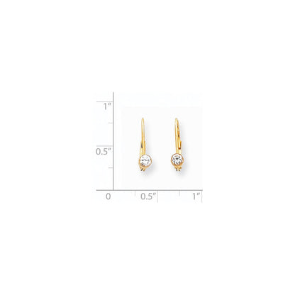 14K Gelbgold Ohrhänger mit Klappbrisur, komplett mit echten Diamanten in AA-Qualität besetzt