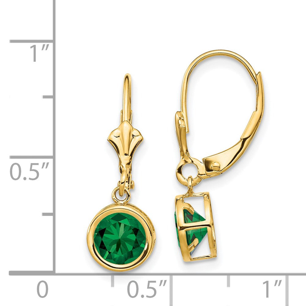 14K Gelbgold Mount-St.-Helens-Ohrhänger mit Klappbrisur, 6 mm