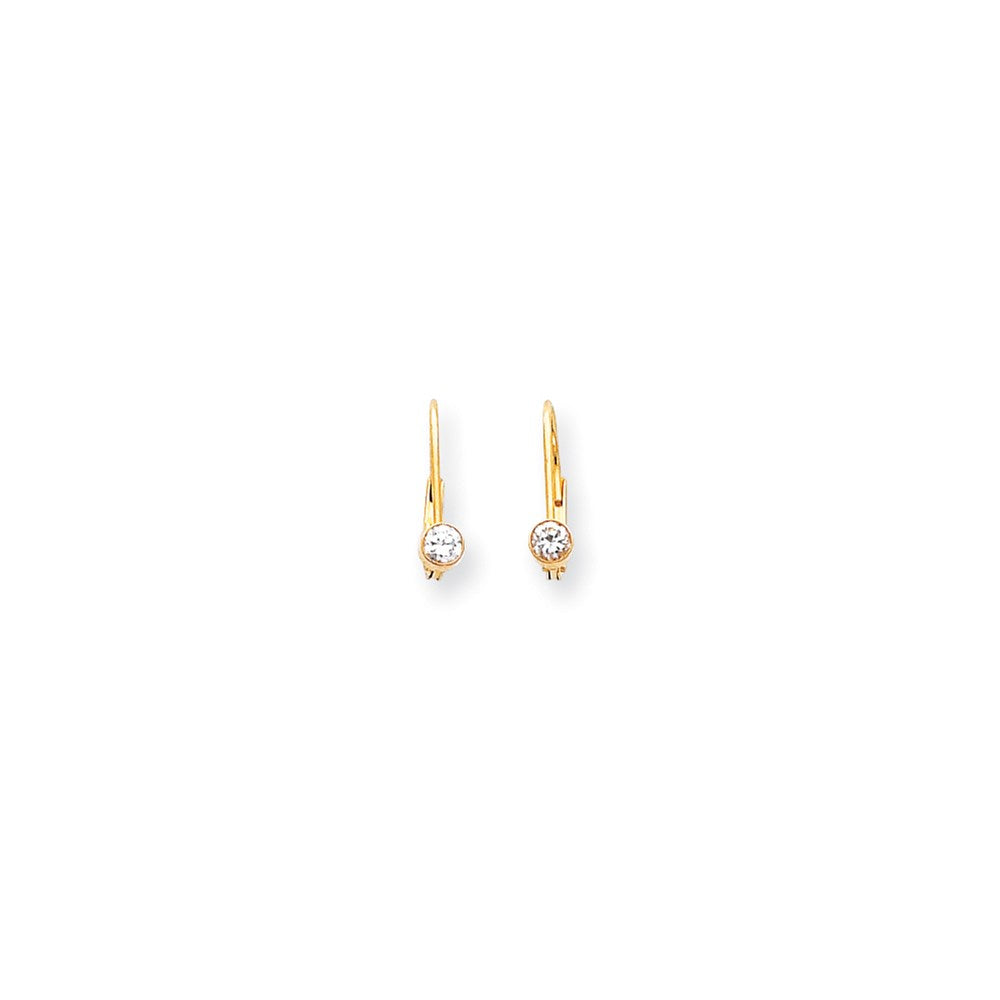 14K Gelbgold Ohrhänger mit Klappbrisur, komplett mit echten Diamanten in AA-Qualität besetzt